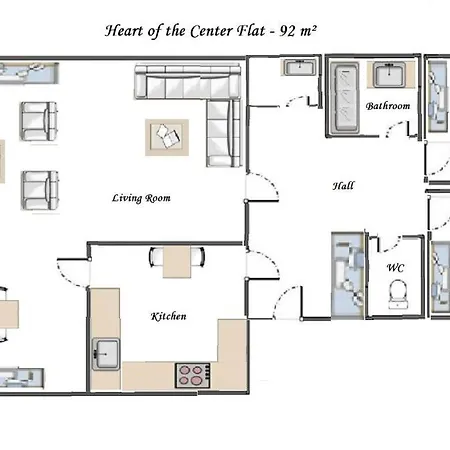 Apartment Heart Of Nice- Modern Elegant 2br Flat Big Terrace *